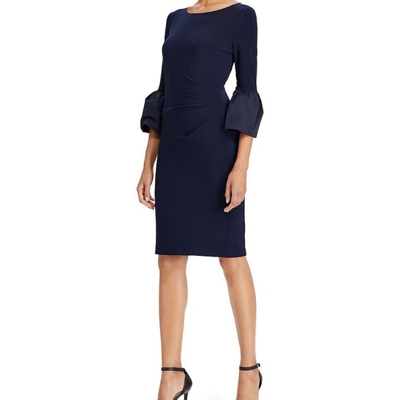 ralph lauren jersey bell sleeve gown